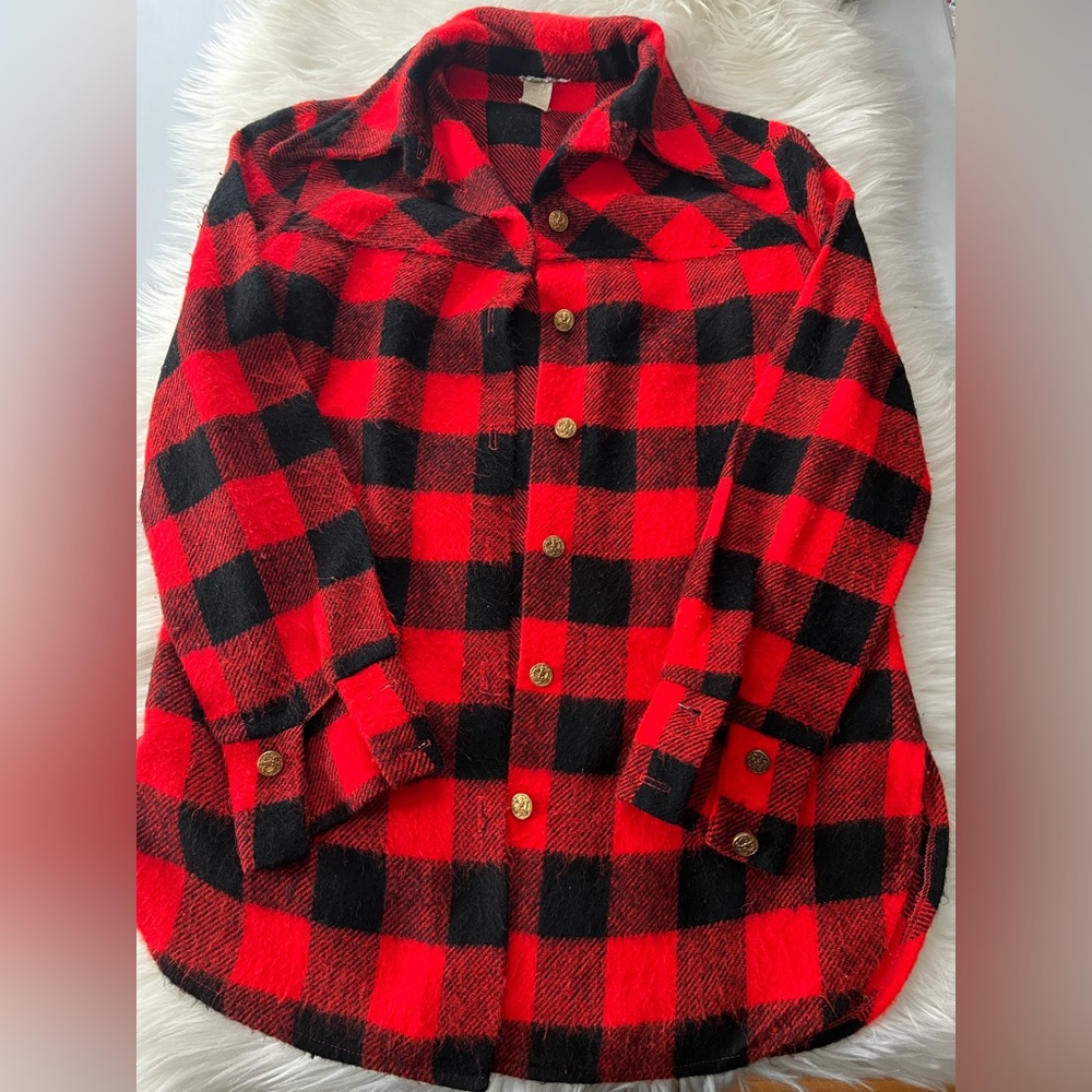 Vibrant Vintage Wool Button Down